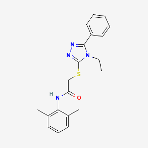 N-(2,6-dimethylphenyl)-2-[(4-ethyl-5-phenyl-4H-1,2,4-triazol-3-yl)sulfanyl]acetamide