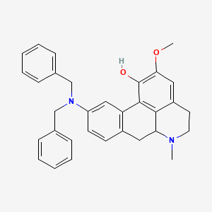 molecular formula C32H32N2O2 B13821524 10-(dibenzylamino)-2-methoxy-6-methyl-5,6,6a,7-tetrahydro-4H-dibenzo[de,g]quinolin-1-ol 