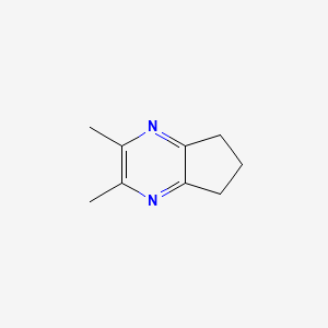 molecular formula C9H12N2 B13821550 6,7-Dihydro-2,3-dimethyl-5H-cyclopentapyrazine CAS No. 38917-63-4