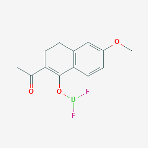 molecular formula C13H13BF2O3 B13821568 1-(1-Difluoroboranyloxy-6-methoxy-3,4-dihydronaphthalen-2-yl)ethanone 