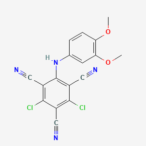 1,3,5-Benzenetricarbonitrile, 4,6-dichloro-2-(3,4-dimethoxyanilino)-