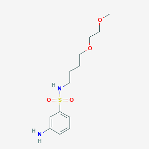 molecular formula C13H22N2O4S B1382163 3-amino-N-[4-(2-methoxyethoxy)butyl]benzene-1-sulfonamide CAS No. 1707958-47-1