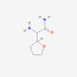 molecular formula C6H12N2O2 B1382171 2-Amino-2-(oxolan-2-yl)acetamide CAS No. 1566776-34-8