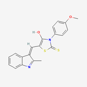 (5Z)-3-(4-methoxyphenyl)-5-[(2-methyl-1H-indol-3-yl)methylidene]-2-thioxo-1,3-thiazolidin-4-one