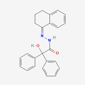 molecular formula C24H22N2O2 B13821731 N'-[(1Z)-3,4-dihydronaphthalen-1(2H)-ylidene]-2-hydroxy-2,2-diphenylacetohydrazide 