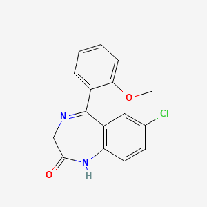 molecular formula C16H13ClN2O2 B13821747 7-Chloro-5-(2-methoxyphenyl)-1,3-dihydro-1,4-benzodiazepin-2-one CAS No. 3023-44-7