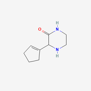 molecular formula C9H14N2O B13821759 3-(Cyclopenten-1-yl)piperazin-2-one 