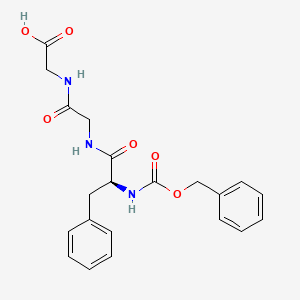 molecular formula C21H23N3O6 B13821763 ((Benzyloxy)carbonyl)-L-phenylalanylglycylglycine 