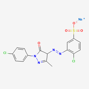 Benzenesulfonic acid, 4-chloro-3-((1-(4-chlorophenyl)-4,5-dihydro-3-methyl-5-oxo-1H-pyrazol-4-yl)azo)-, sodium salt