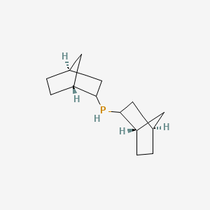 molecular formula C14H23P B13821814 [(1R,4S)-2-bicyclo[2.2.1]heptanyl]-[(1S,4R)-2-bicyclo[2.2.1]heptanyl]phosphane 