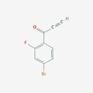 molecular formula C9H4BrFO B1382184 1-(4-溴-2-氟苯基)丙-2-炔-1-酮 CAS No. 1601693-72-4