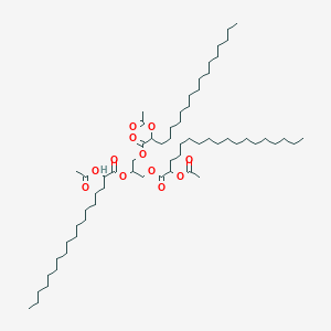 molecular formula C63H116O12 B13821863 2,3-bis(2-acetyloxyoctadecanoyloxy)propyl 2-acetyloxyoctadecanoate 