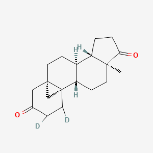 molecular formula C19H26O2 B13821871 5b,19-Cycloandrostane-3,17-dione-d2 