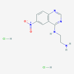 molecular formula C10H13Cl2N5O2 B1382188 N-(2-aminoethyl)-6-nitroquinazolin-4-amine dihydrochloride CAS No. 1795187-85-7