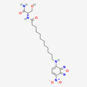 molecular formula C21H32N6O6 B13821886 C12 NBD-Ceramide 