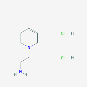 molecular formula C8H18Cl2N2 B1382189 2-(4-Methyl-1,2,3,6-tetrahydropyridin-1-yl)ethan-1-amine dihydrochloride CAS No. 34975-14-9
