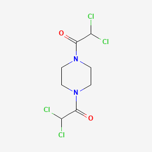 molecular formula C8H10Cl4N2O2 B13821903 2,2-Dichloro-1-[4-(2,2-dichloroacetyl)piperazin-1-yl]ethanone CAS No. 4556-76-7