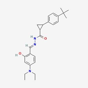 2-(4-tert-butylphenyl)-N'-{(E)-[4-(diethylamino)-2-hydroxyphenyl]methylidene}cyclopropanecarbohydrazide