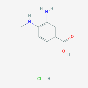 molecular formula C8H11ClN2O2 B1382191 3-Amino-4-(methylamino)benzoic acid hydrochloride CAS No. 1624607-59-5