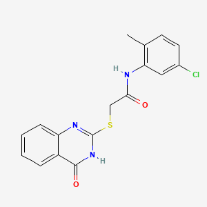 molecular formula C17H14ClN3O2S B13821914 N-(5-chloro-2-methylphenyl)-2-[(4-oxo-1H-quinazolin-2-yl)sulfanyl]acetamide 