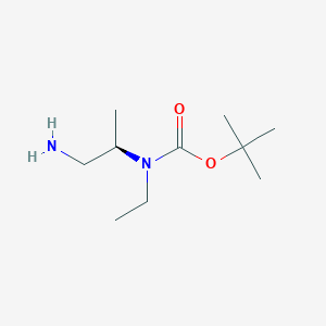 molecular formula C10H22N2O2 B1382192 tert-butyl N-[(2R)-1-aminopropan-2-yl]-N-ethylcarbamate CAS No. 1807939-48-5