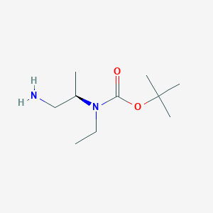 molecular formula C10H22N2O2 B1382192 叔丁基N-[(2R)-1-氨基丙烷-2-基]-N-乙基氨基甲酸酯 CAS No. 1807939-48-5