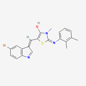 molecular formula C21H18BrN3OS B13821922 (5Z)-5-[(5-bromo-1H-indol-3-yl)methylidene]-2-(2,3-dimethylphenyl)imino-3-methyl-1,3-thiazolidin-4-one 