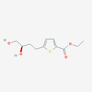 molecular formula C11H16O4S B13821956 Ethyl 5-[(3R)-3,4-dihydroxybutyl]thiophene-2-carboxylate CAS No. 208337-83-1