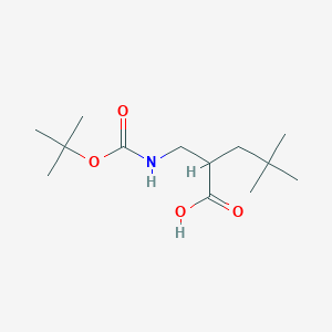 B1382196 2-({[(Tert-butoxy)carbonyl]amino}methyl)-4,4-dimethylpentanoic acid CAS No. 1694853-66-1