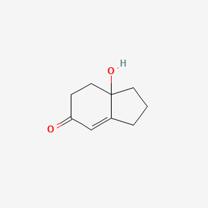 molecular formula C9H12O2 B13821978 2,3,7,7a-Tetrahydro-7a-hydroxy-1H-inden-5(6H)-one 