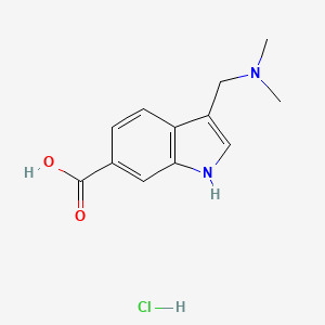 3-[(dimethylamino)methyl]-1H-indole-6-carboxylic acid hydrochloride