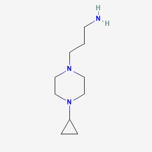 molecular formula C10H21N3 B13822026 3-(4-Cyclopropylpiperazin-1-YL)propan-1-amine CAS No. 373608-43-6