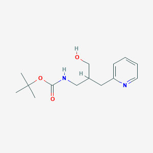 molecular formula C14H22N2O3 B1382203 tert-butyl N-[3-hydroxy-2-(pyridin-2-ylmethyl)propyl]carbamate CAS No. 1803594-83-3