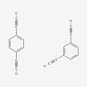 molecular formula C20H12 B13822043 1,3-Diethynylbenzene;1,4-diethynylbenzene CAS No. 30523-88-7