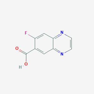 molecular formula C9H5FN2O2 B1382206 7-Fluoroquinoxaline-6-carboxylic acid CAS No. 1795294-28-8