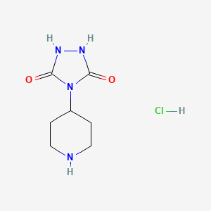 4-(Piperidin-4-yl)-1,2,4-triazolidine-3,5-dione hydrochloride