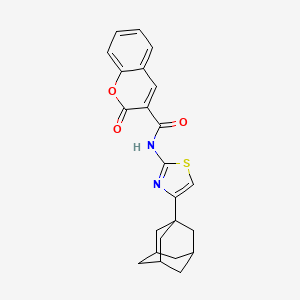 molecular formula C23H22N2O3S B13822085 N-[4-(1-adamantyl)thiazol-2-yl]-2-oxo-chromene-3-carboxamide 