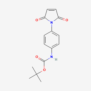 molecular formula C15H16N2O4 B1382214 [4-(2,5-二氧代-3-吡咯啉-1-基)苯基]氨基甲酸叔丁酯 CAS No. 120642-87-7