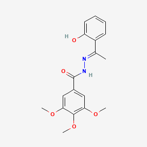 3,4,5-trimethoxy-N'-[(1E)-1-(6-oxocyclohexa-2,4-dien-1-ylidene)ethyl]benzohydrazide