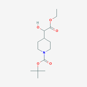 molecular formula C14H25NO5 B13822199 1-Boc-4-(ethoxycarbonyl-hydroxy-methyl)-piperidine CAS No. 203662-88-8