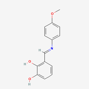 3-{(E)-[(4-methoxyphenyl)imino]methyl}benzene-1,2-diol