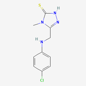 molecular formula C10H11ClN4S B13822233 5-[[(4-Chlorophenyl)amino]methyl]-2,4-dihydro-4-methyl-3H-1,2,4-triazole-3-thione CAS No. 436095-81-7