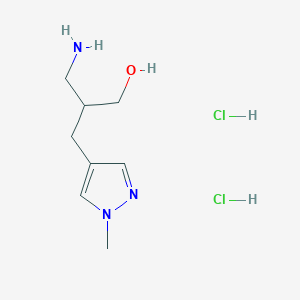 3-amino-2-[(1-methyl-1H-pyrazol-4-yl)methyl]propan-1-ol dihydrochloride