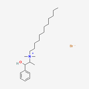 molecular formula C23H42BrNO B13822251 Dodecyl(2-hydroxy-1-methyl-2-phenylethyl)dimethylammonium bromide CAS No. 31351-20-9