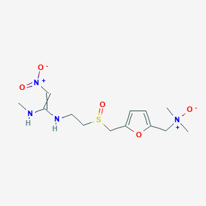 molecular formula C13H22N4O5S B13822258 N-[2-[[[5-[(Dimethyloxidoamino)methyl]-2-furanyl]methyl]sulfinyl]ethyl]-N'-methyl-2-nitro-1,1-ethenediamine 