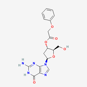 molecular formula C18H19N5O6 B13822272 2'-Deoxy-N2-phenoxyacetylguanosine 