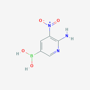 molecular formula C5H6BN3O4 B13822281 (6-Amino-5-nitropyridin-3-yl)boronic acid 