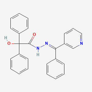 2-hydroxy-2,2-diphenyl-N'-[phenyl(3-pyridinyl)methylene]acetohydrazide