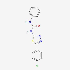 1-[(2Z)-5-(4-chlorophenyl)-1,3,4-thiadiazol-2(3H)-ylidene]-3-phenylurea