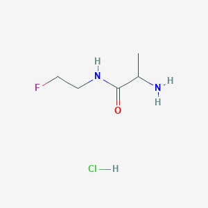 molecular formula C5H12ClFN2O B1382231 2-amino-N-(2-fluoroethyl)propanamide hydrochloride CAS No. 1803560-80-6
